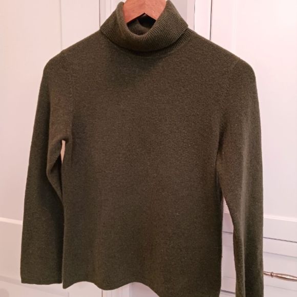 Cashmere Turtleneck Charter Club Green - Picture 1 of 8